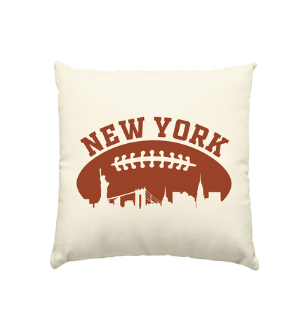 New York Football Silhoutte  - Kissen natur 40x40cm