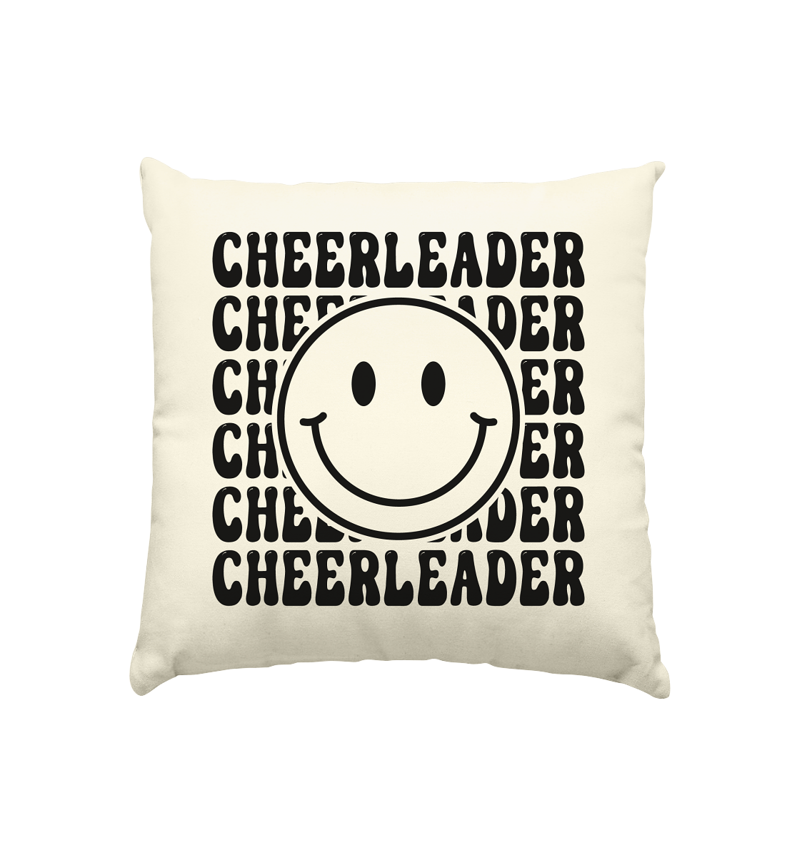 Cheerleader Smiley - Cushion natural 40x40cm