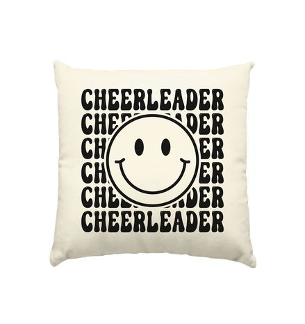 Cheerleader Smiley - Kissen natur 40x40cm