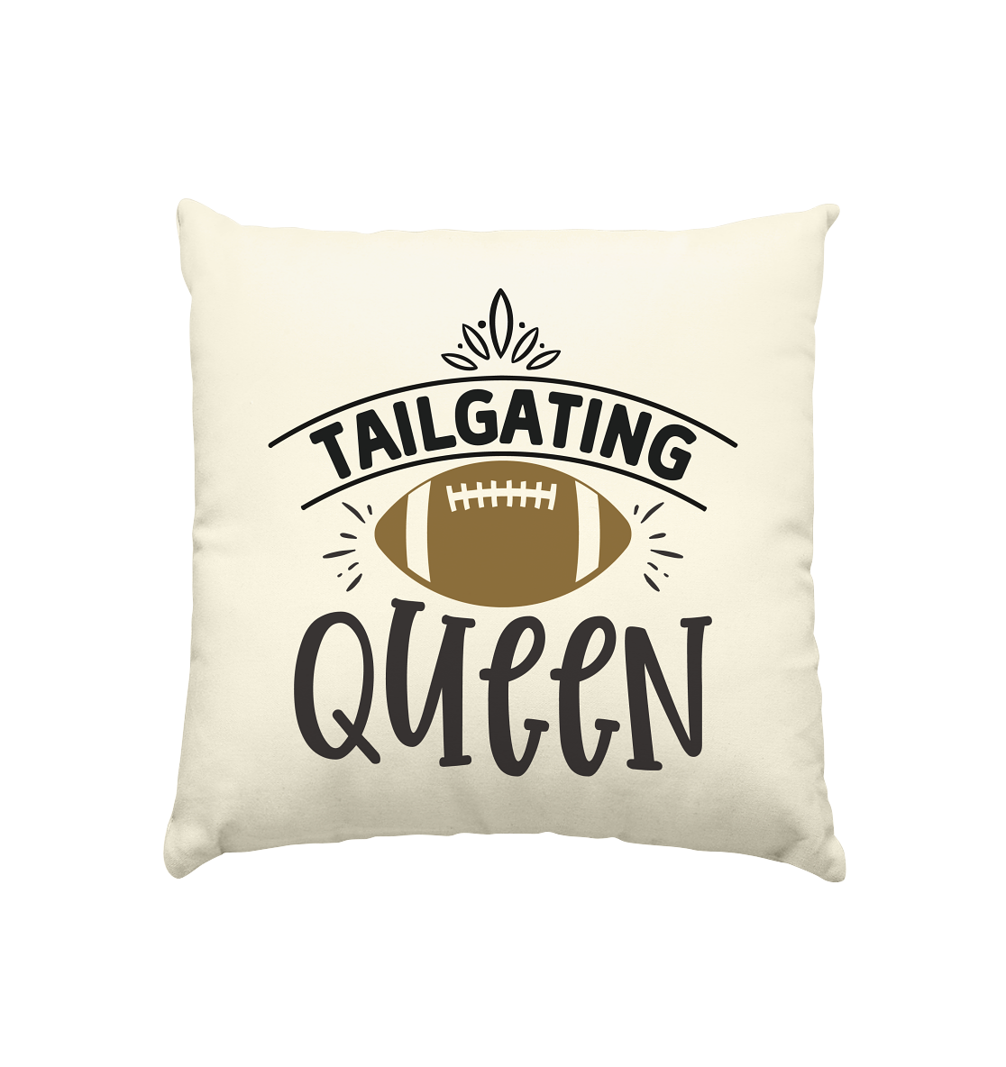 Tailgating Queen - Kissen natur 40x40cm