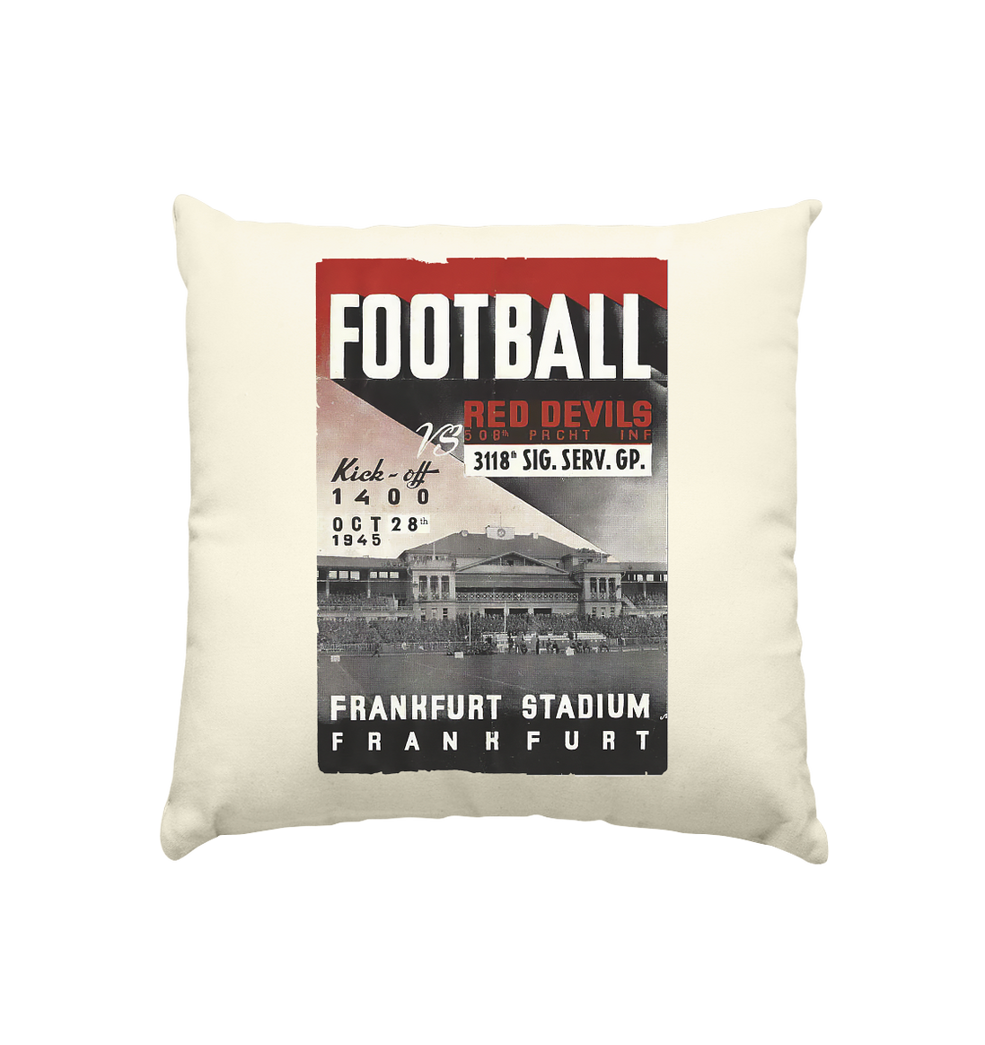 Frankfurt Football 1945 - Cushion natural 40x40cm