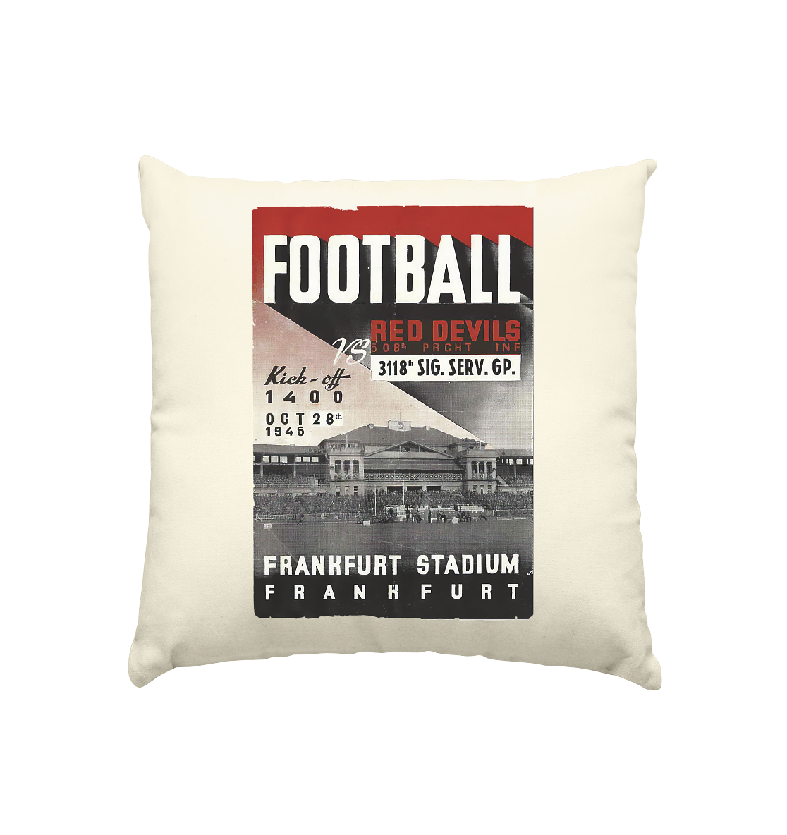 Frankfurt Football 1945 - Cushion natural 40x40cm
