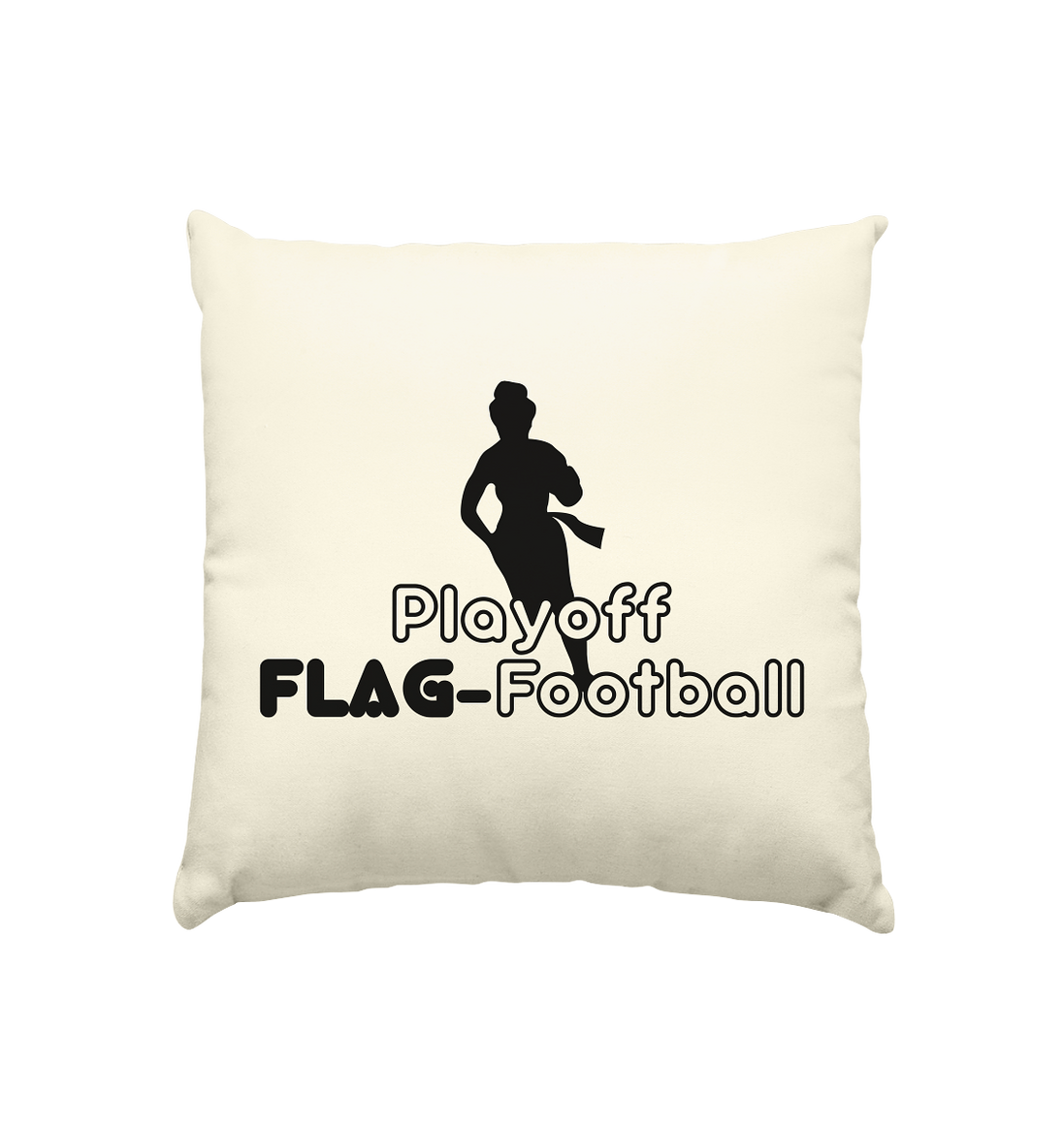 Playoff Flag Football  Women black  - Kissen natur 40x40cm