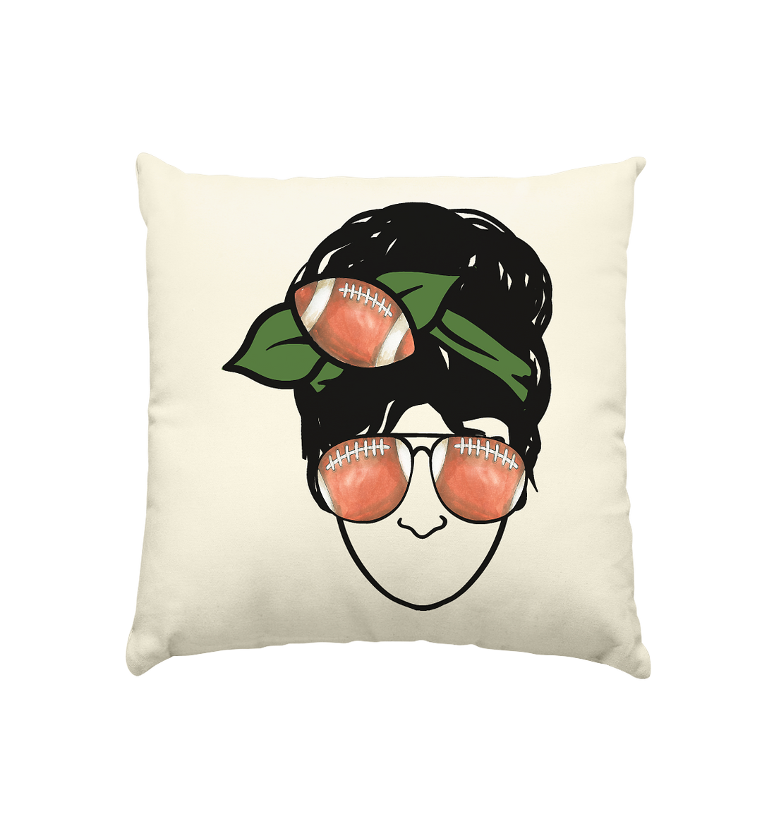 Lady Balls - Kissen natur 40x40cm