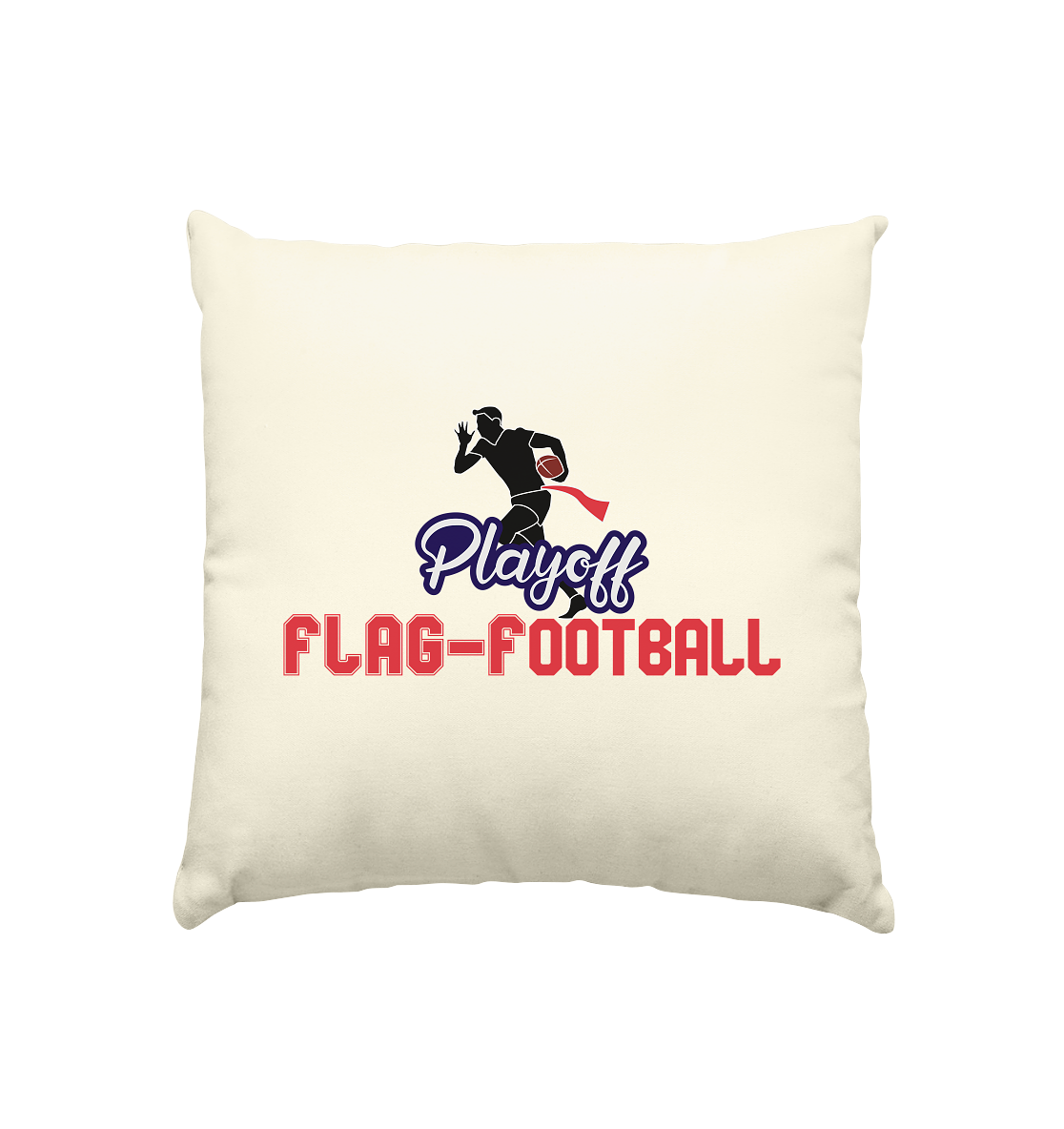 Playoff Flag Football  Men red - Kissen natur 40x40cm