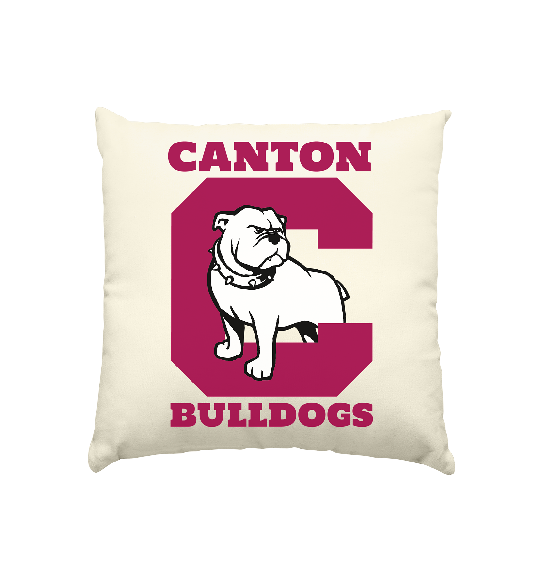 Canton Bulldogs - Kissen natur 40x40cm