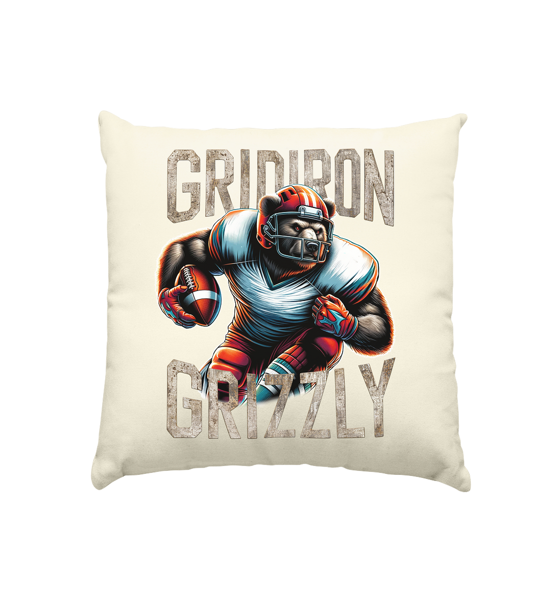 Gridiron Grizzly - Kissen natur 40x40cm