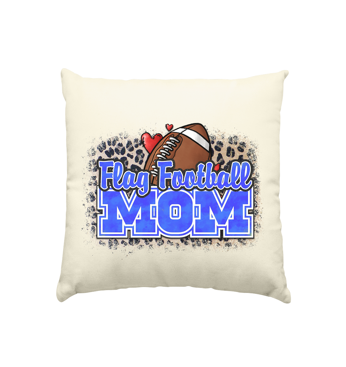 Flag Football Mom - Kissen natur 40x40cm