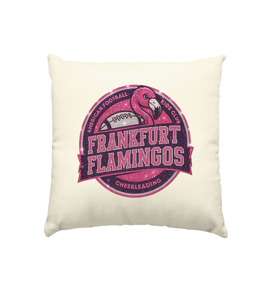 Frankfurt Flamingos - Cushion natural 40x40cm