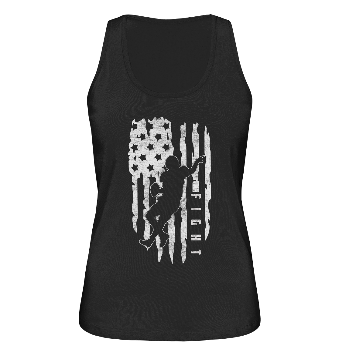 USA Flag Fight - Ladies Organic Tank-Top