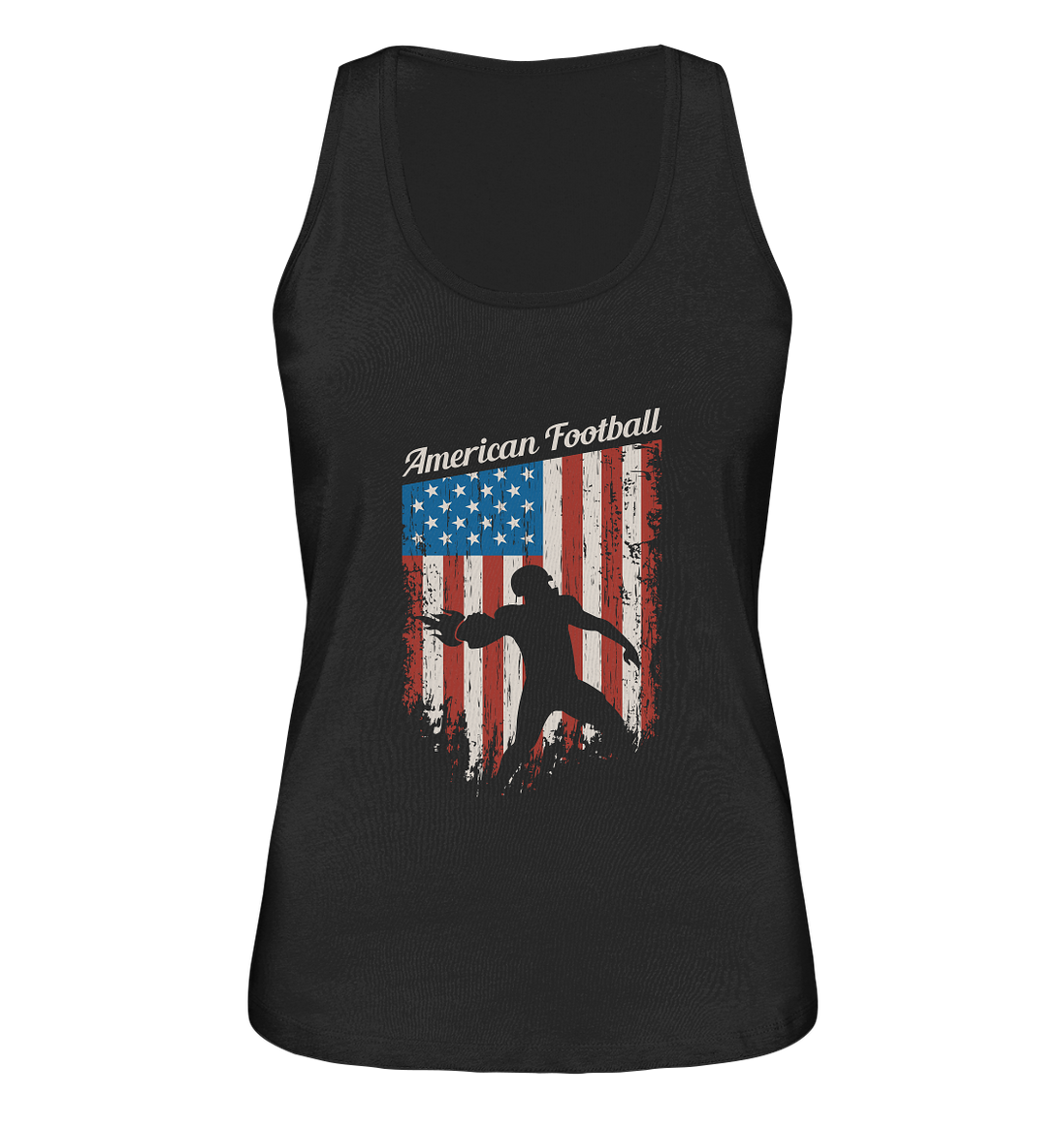 American Football Banner - Ladies Organic Tank-Top