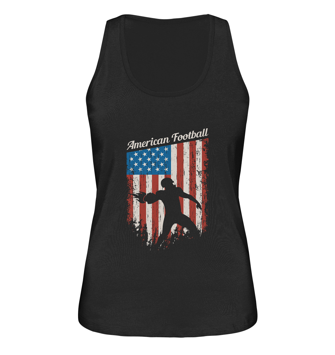 American Football Banner - Ladies Organic Tank-Top