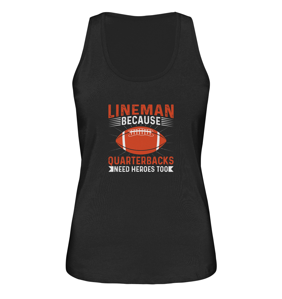 Lineman Quarterback Heroes - Ladies Organic Tank-Top
