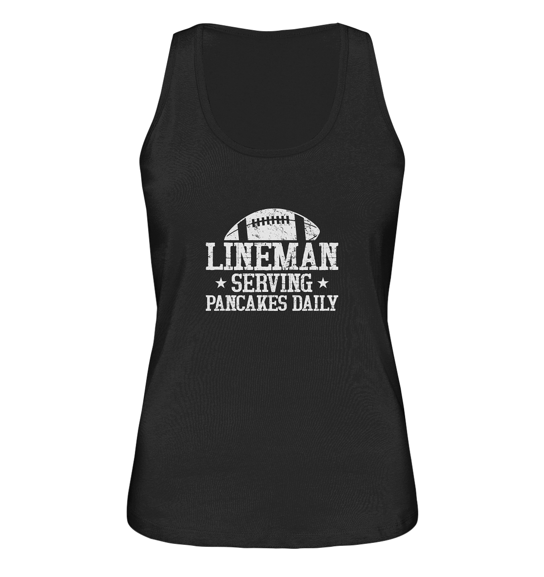 Lineman Serving Pancakes - Ladies Organic Tank-Top