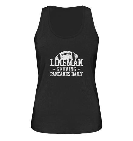 Lineman Serving Pancakes - Ladies Organic Tank-Top