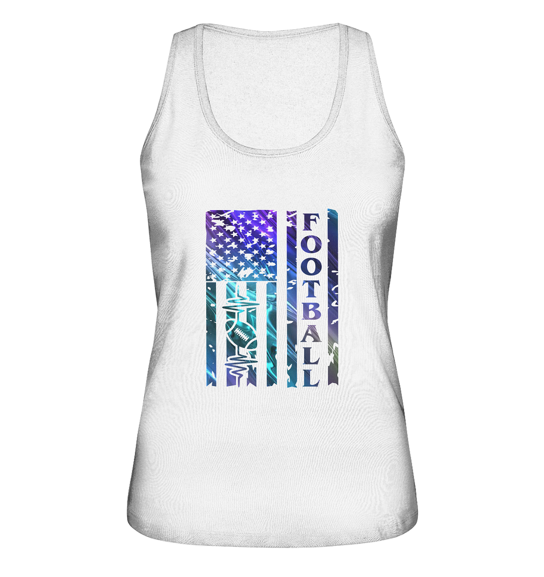 USA Football Flag  - Ladies Organic Tank-Top