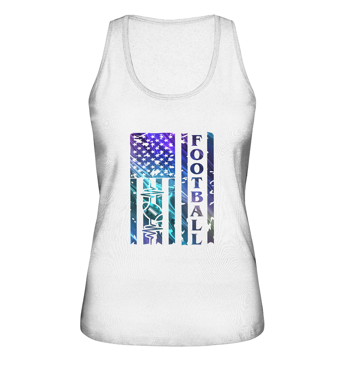 USA Football Flag  - Ladies Organic Tank-Top