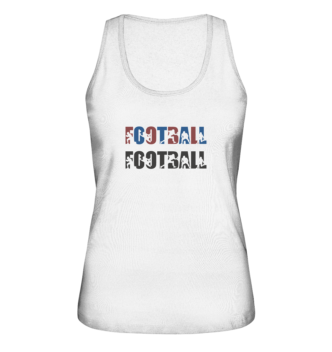 Football Silhouette - Ladies Organic Tank-Top