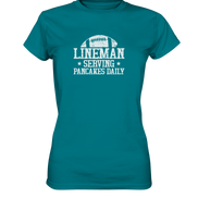 Lineman Serving Pancakes - Ladies Premium Shirt