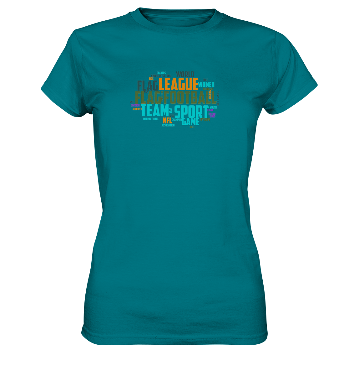 Flag Football Word Bubble - Ladies Premium Shirt