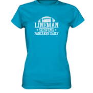 Lineman Serving Pancakes - Ladies Premium Shirt