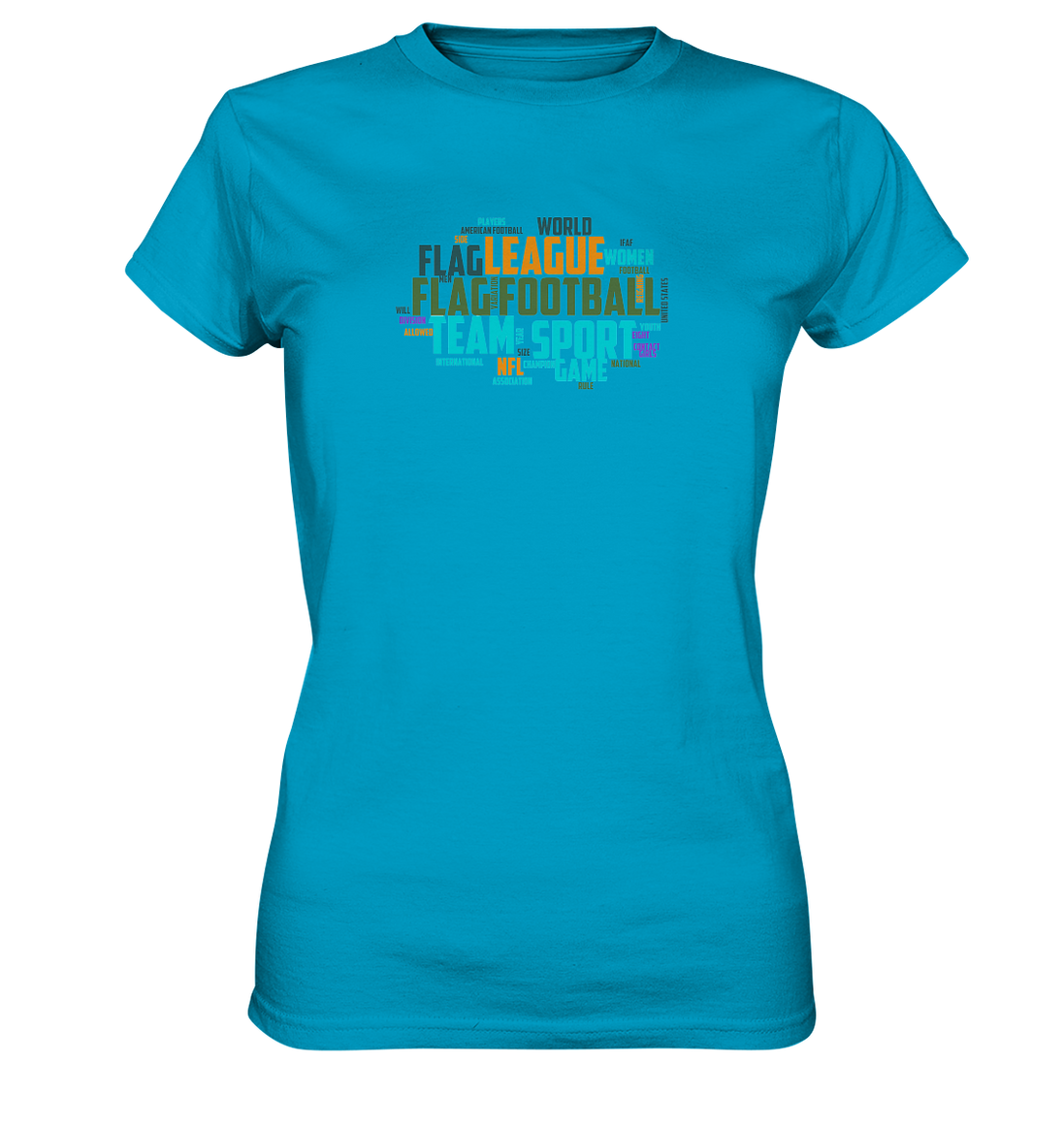 Flag Football Word Bubble - Ladies Premium Shirt