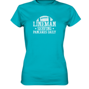 Lineman Serving Pancakes - Ladies Premium Shirt