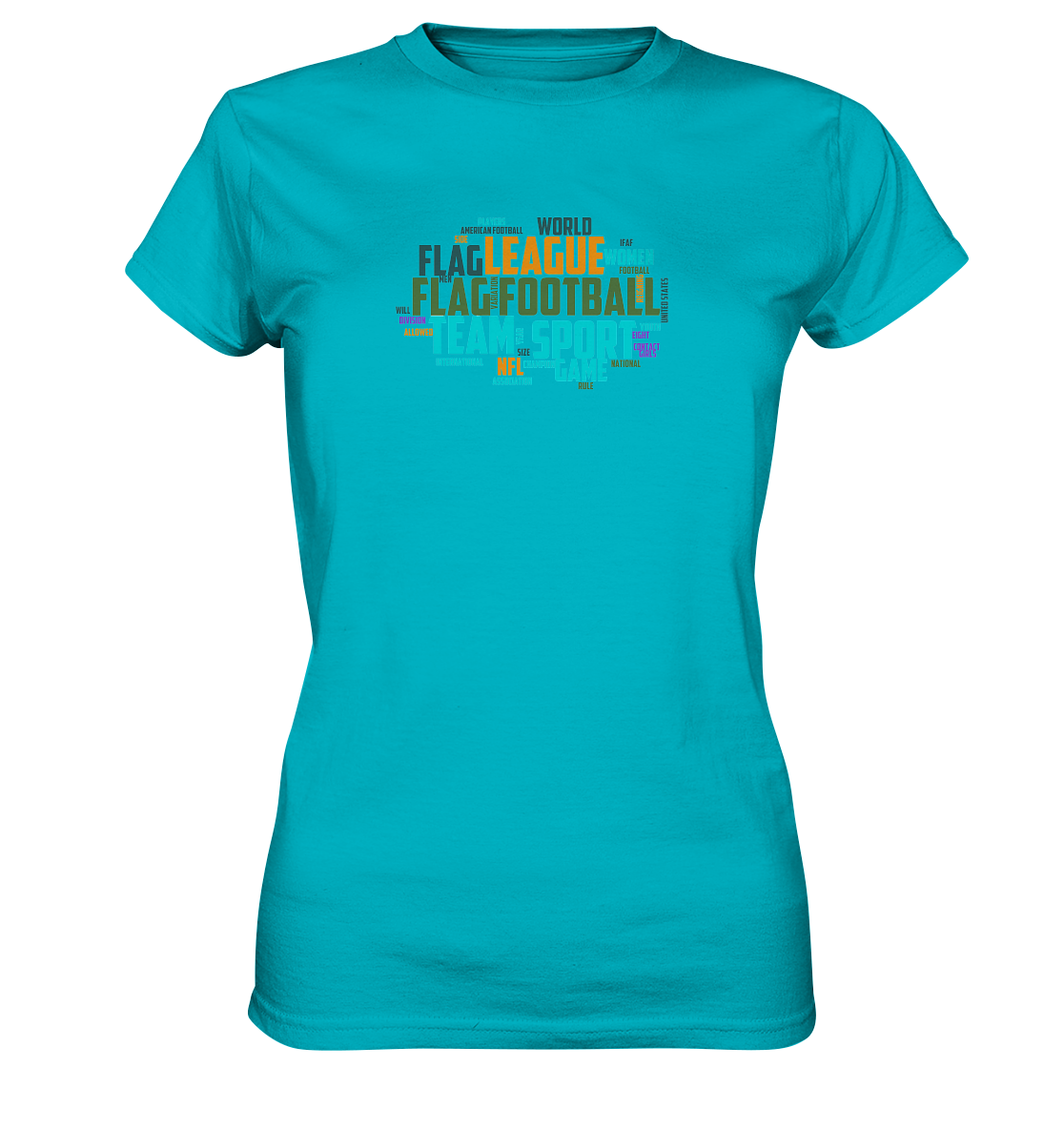 Flag Football Word Bubble - Ladies Premium Shirt
