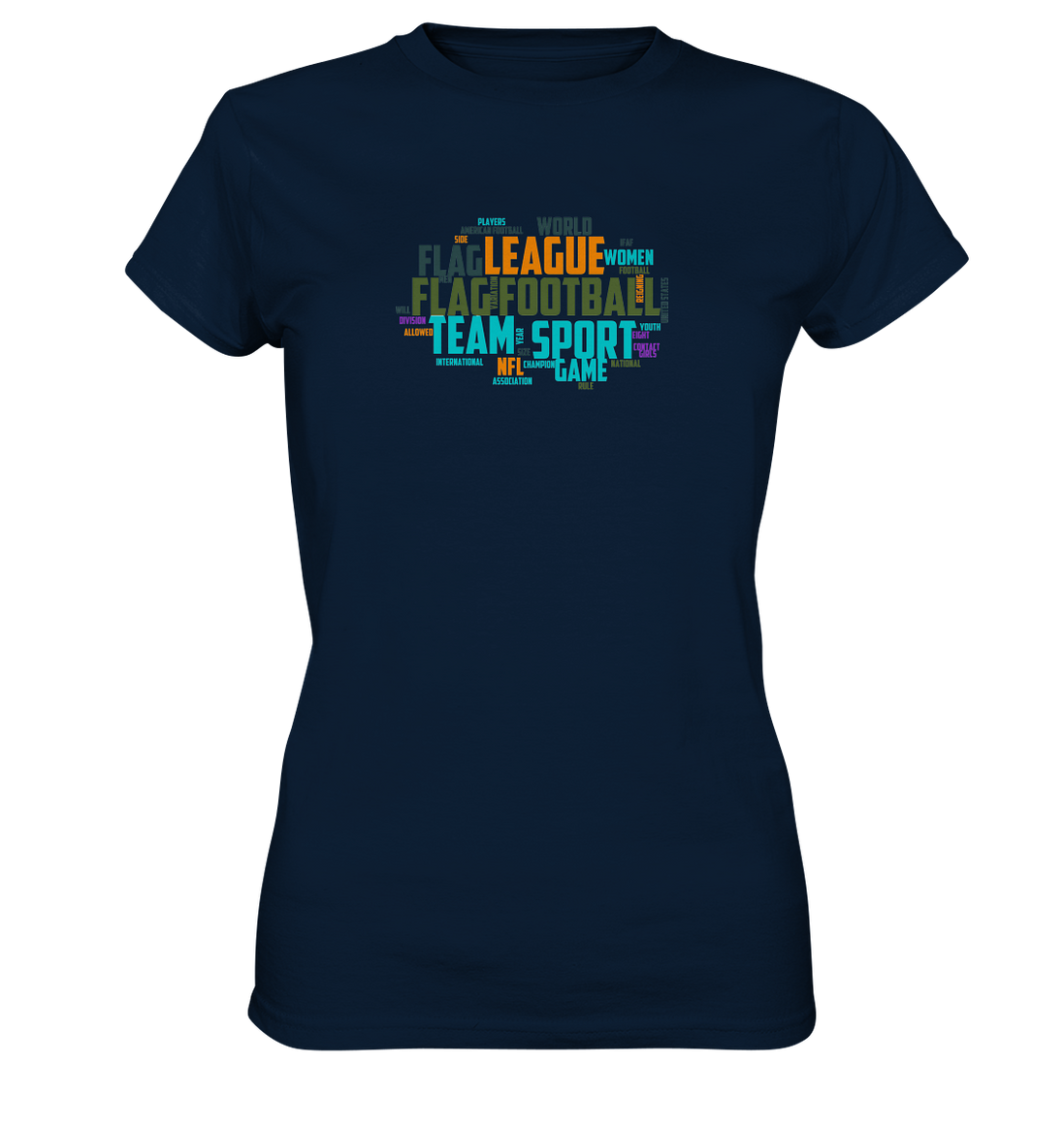 Flag Football Word Bubble - Ladies Premium Shirt
