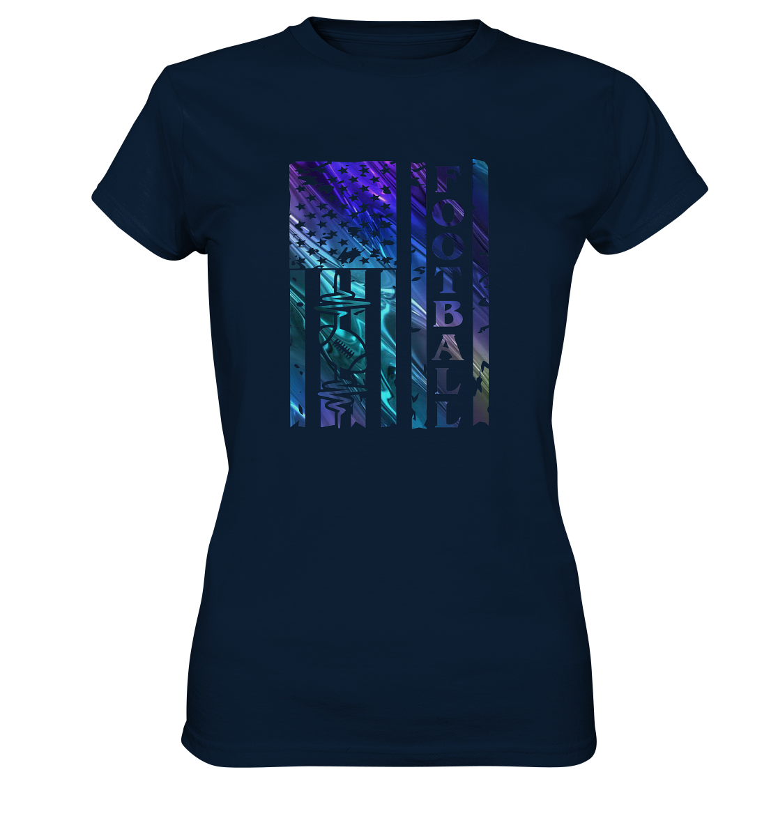 USA Football Flag  - Ladies Premium Shirt
