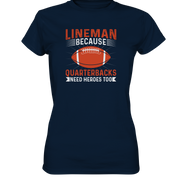 Lineman Quarterback Heroes - Ladies Premium Shirt