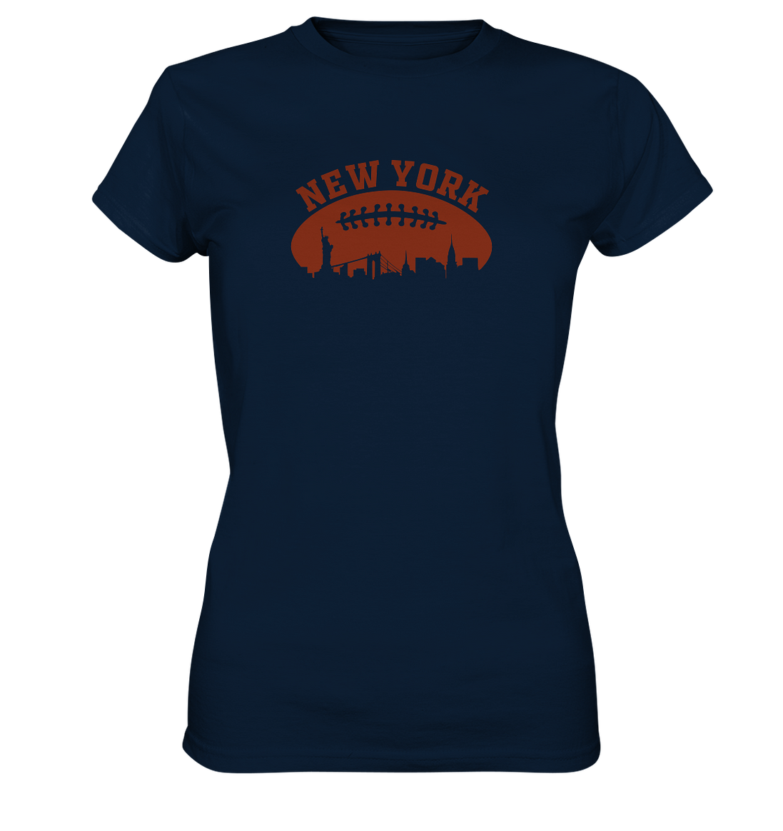 New York Football Silhoutte  - Ladies Premium Shirt