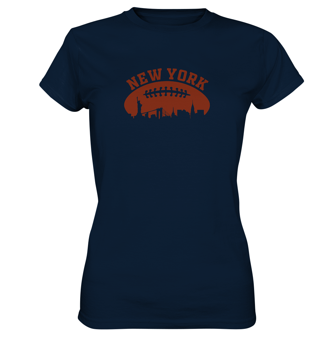 New York Football Silhoutte  - Ladies Premium Shirt