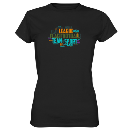 Flag Football Word Bubble - Ladies Premium Shirt