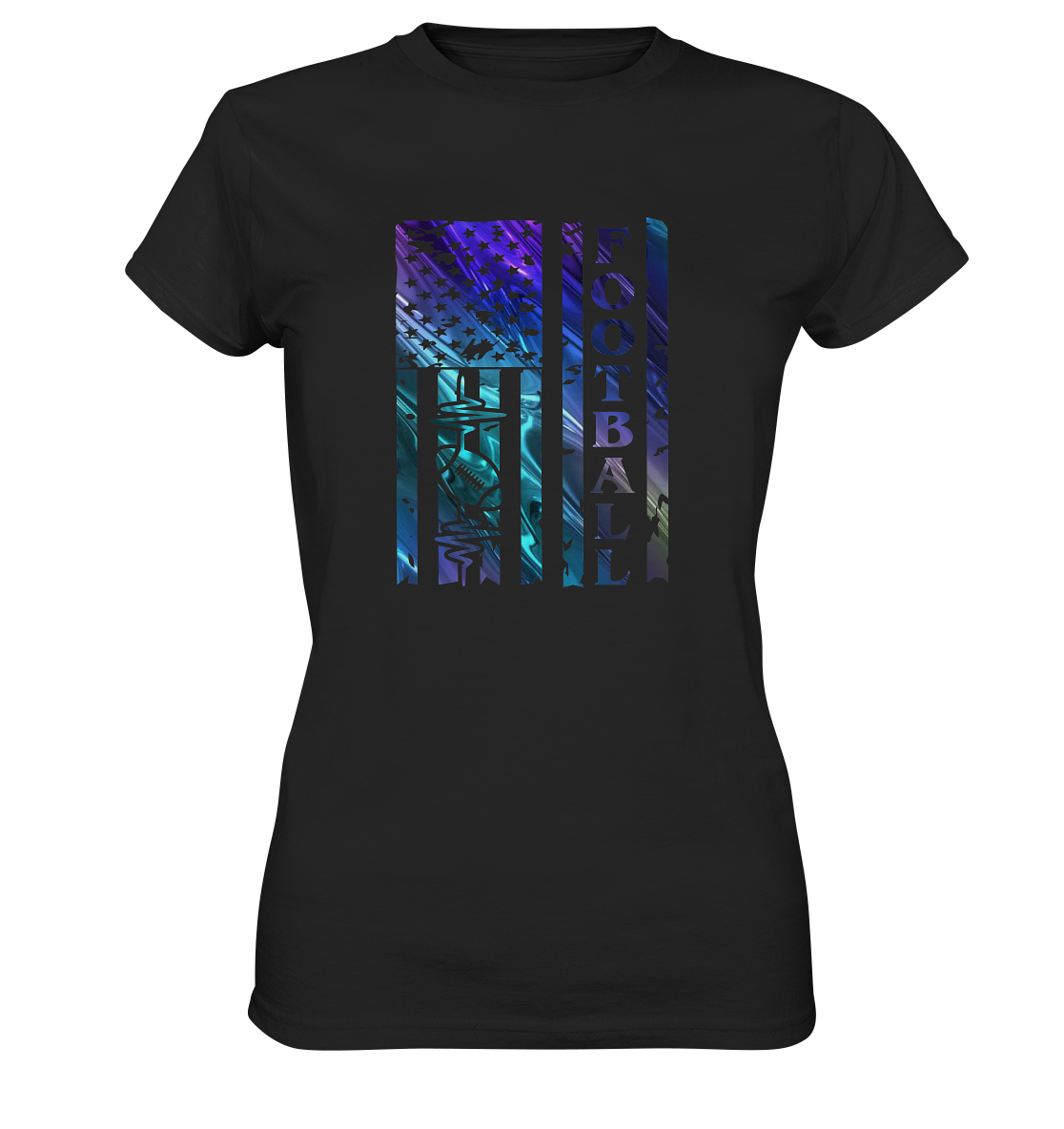 USA Football Flag  - Ladies Premium Shirt