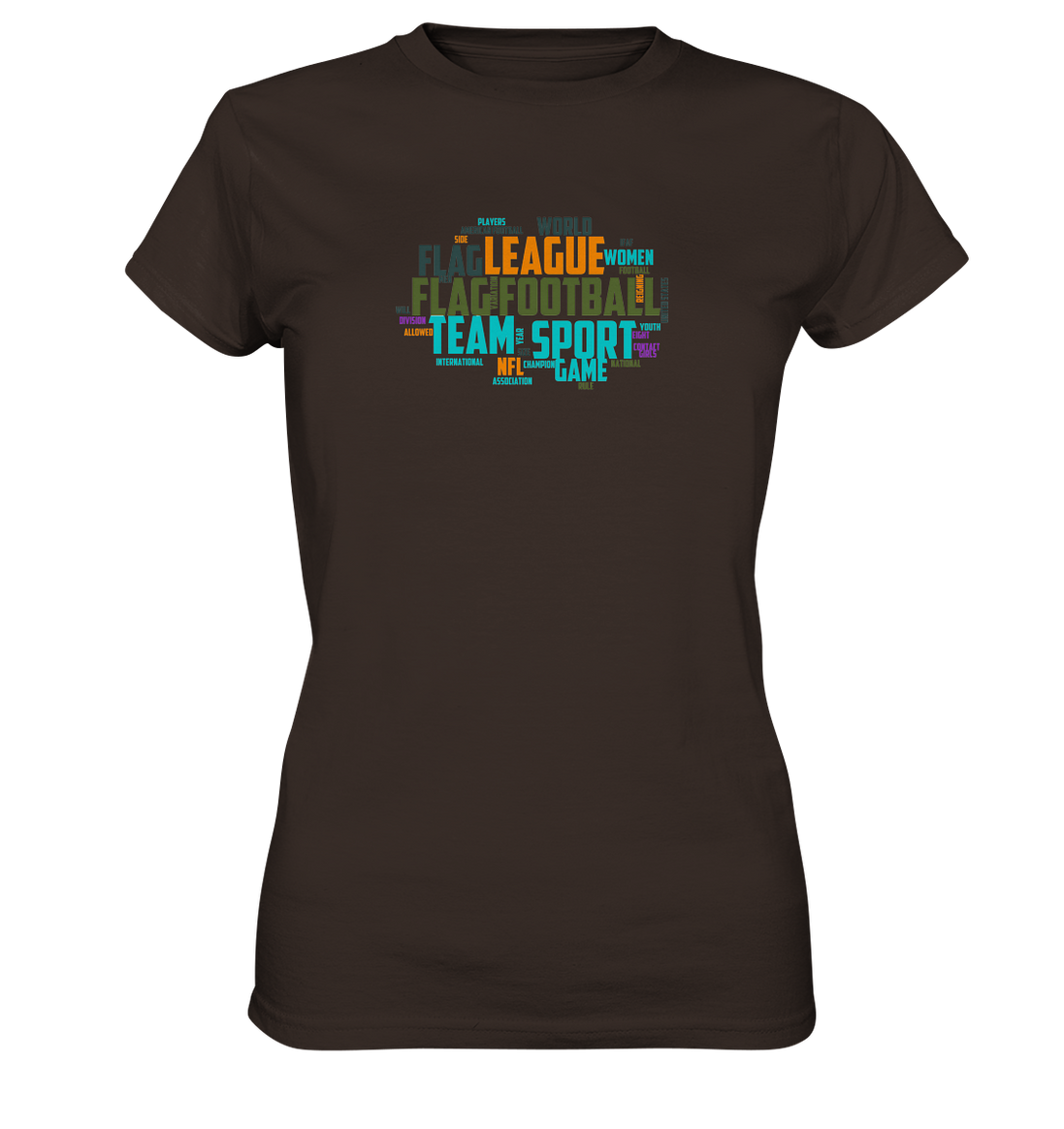 Flag Football Word Bubble - Ladies Premium Shirt