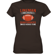 Lineman Quarterback Heroes - Ladies Premium Shirt