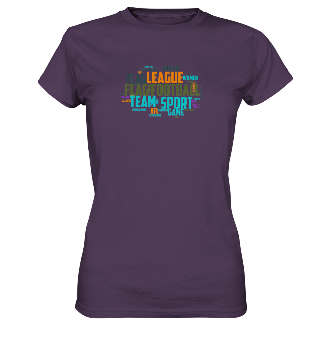 Flag Football Word Bubble - Ladies Premium Shirt
