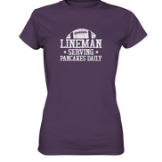 Lineman Serving Pancakes - Ladies Premium Shirt