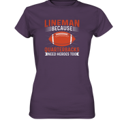 Lineman Quarterback Heroes - Ladies Premium Shirt