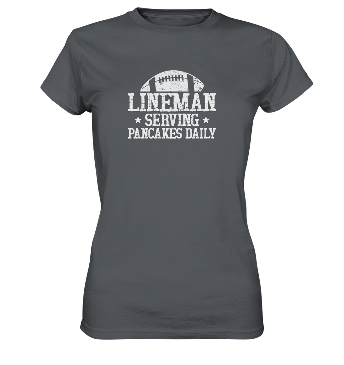 Lineman Serving Pancakes - Ladies Premium Shirt