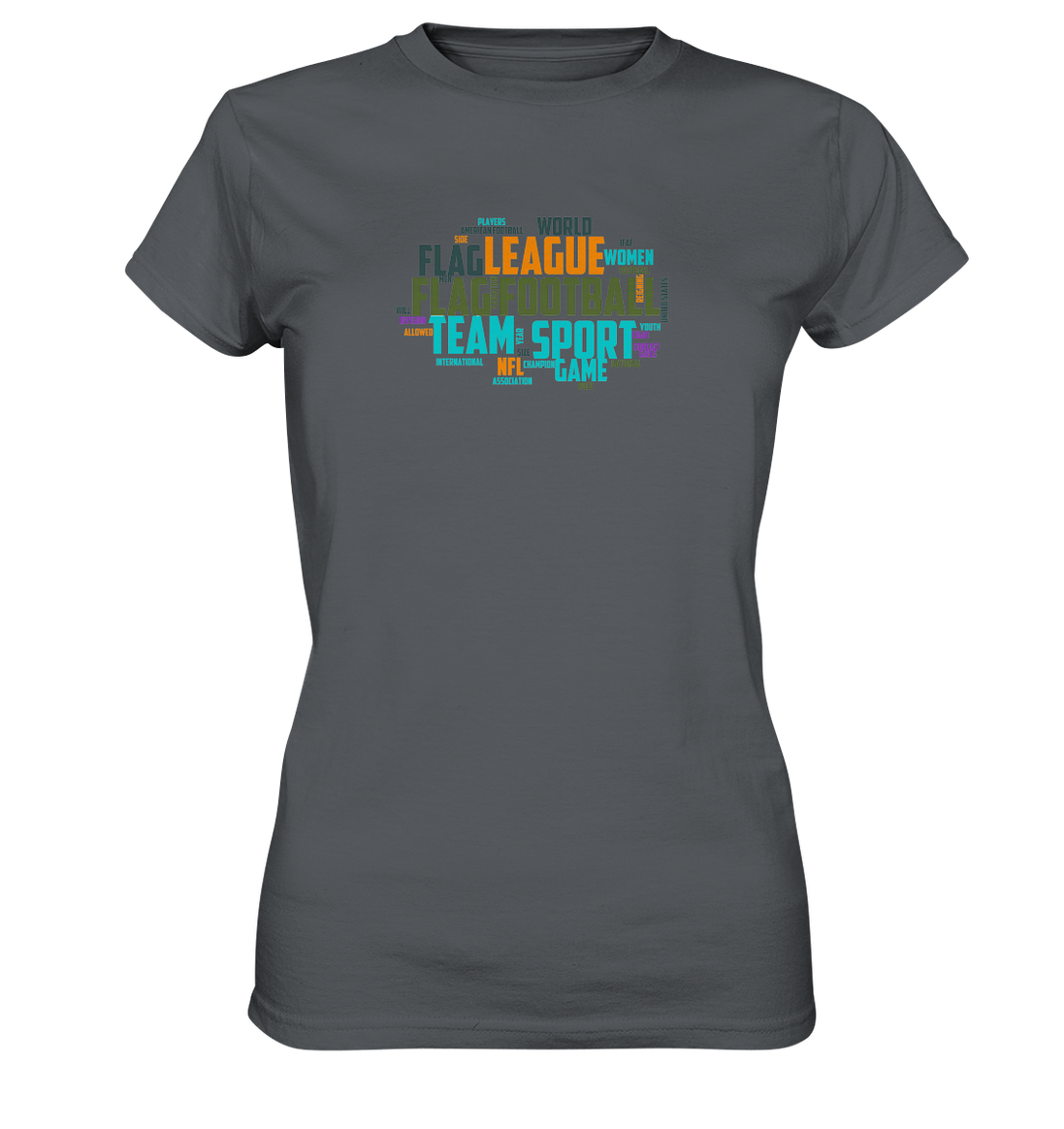 Flag Football Word Bubble - Ladies Premium Shirt