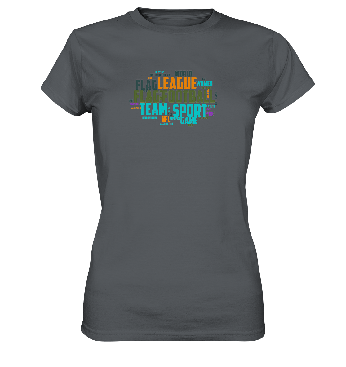 Flag Football Word Bubble - Ladies Premium Shirt