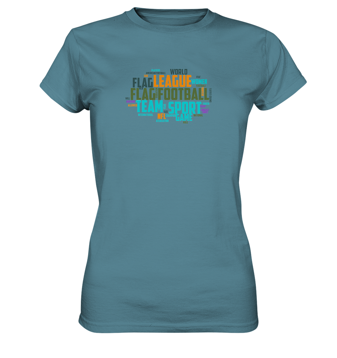 Flag Football Word Bubble - Ladies Premium Shirt