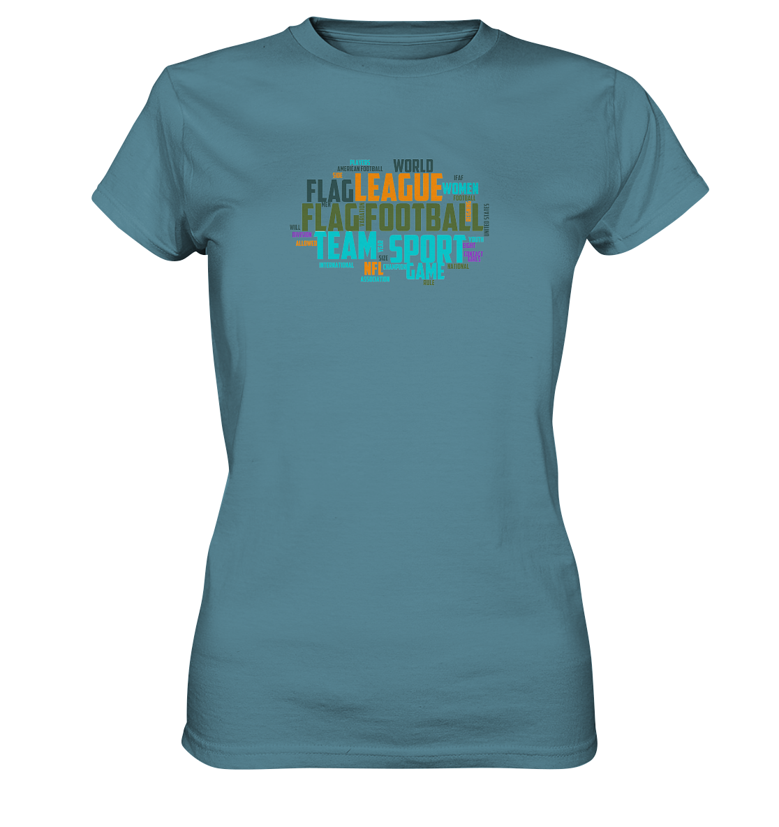 Flag Football Word Bubble - Ladies Premium Shirt