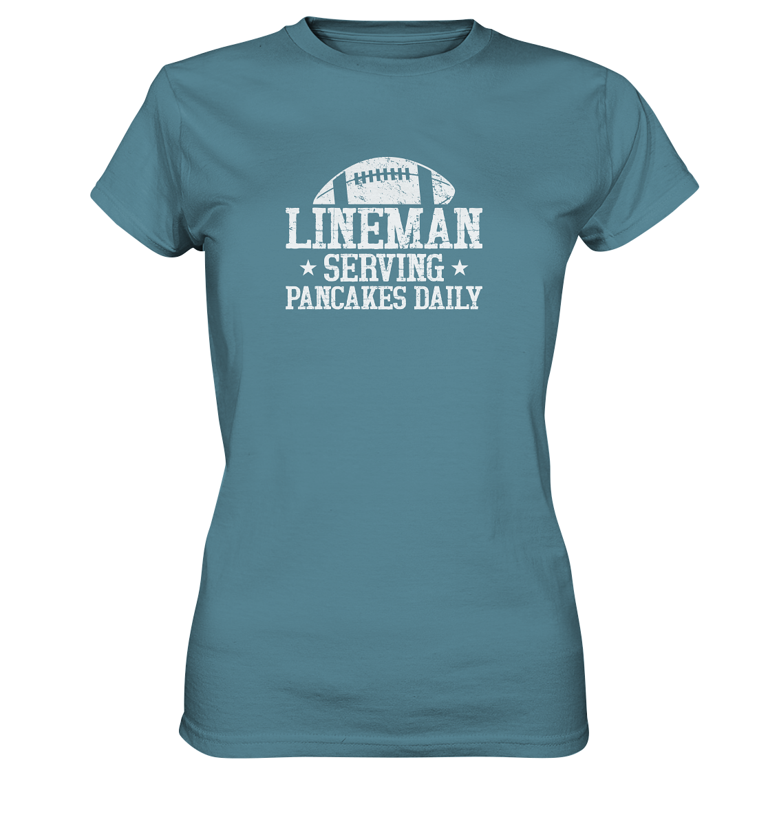 Lineman Serving Pancakes - Ladies Premium Shirt