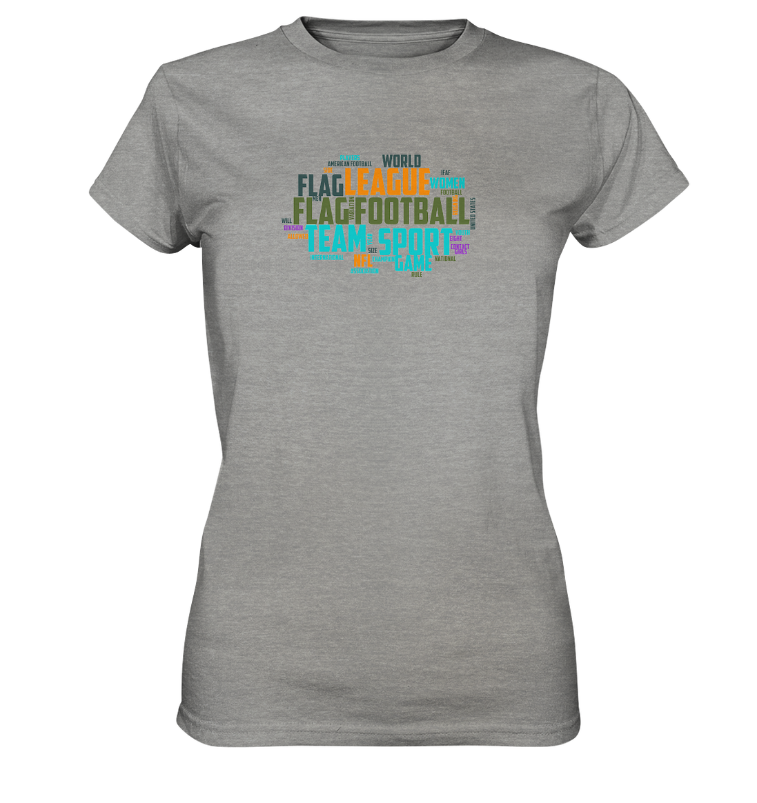 Flag Football Word Bubble - Ladies Premium Shirt