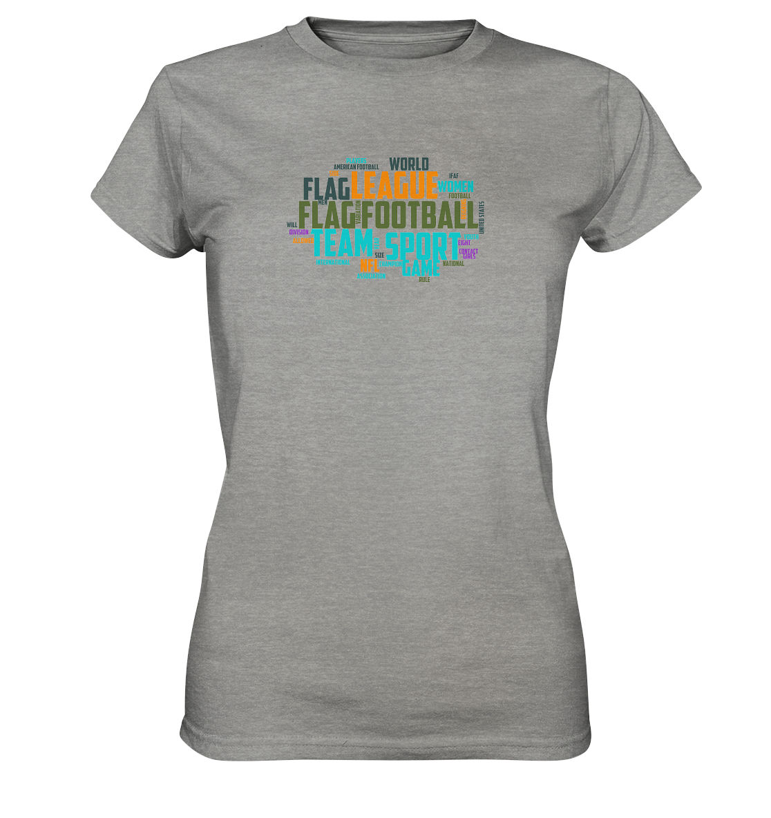 Flag Football Word Bubble - Ladies Premium Shirt