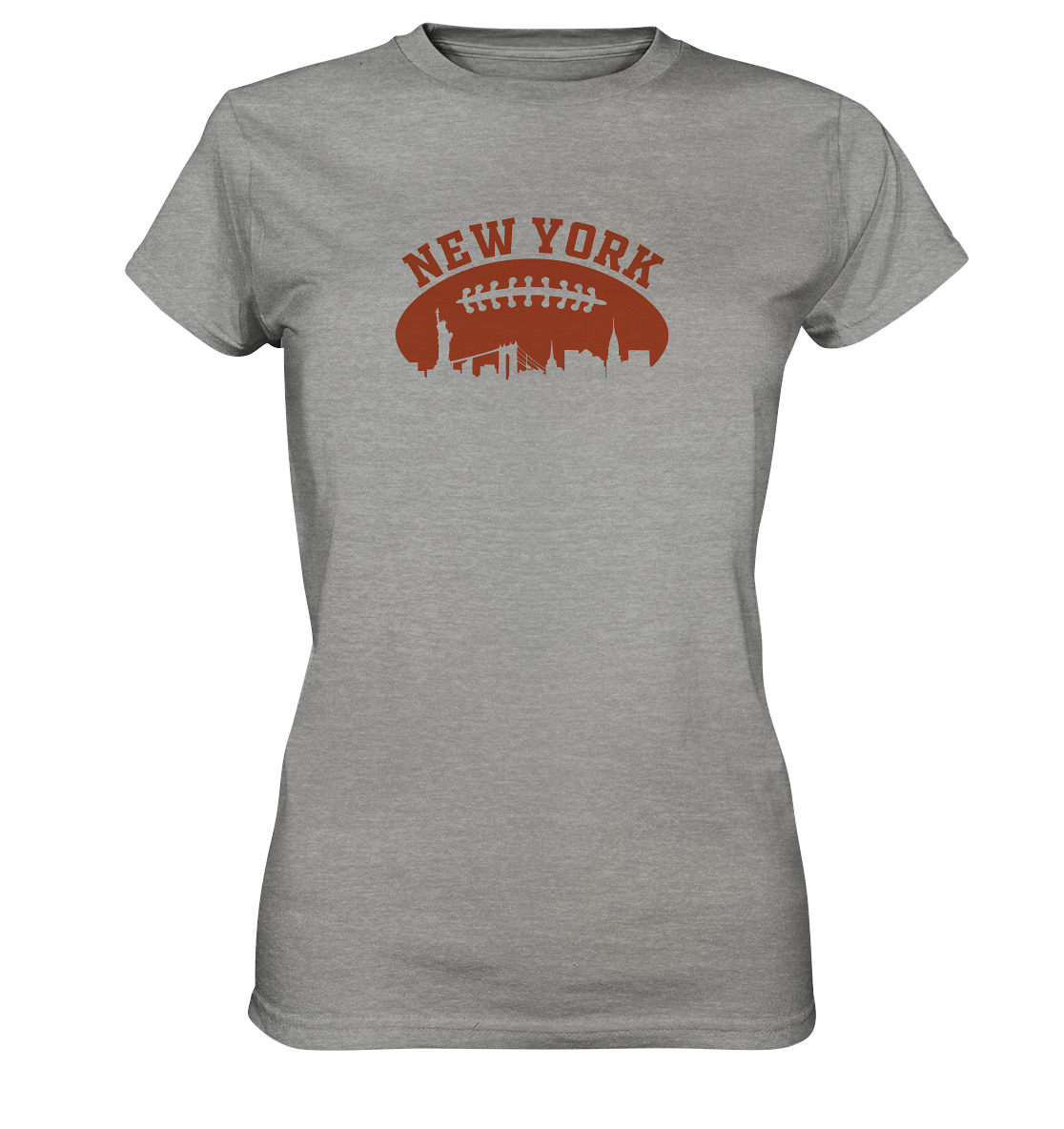 New York Football Silhoutte  - Ladies Premium Shirt