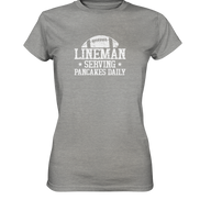 Lineman Serving Pancakes - Ladies Premium Shirt